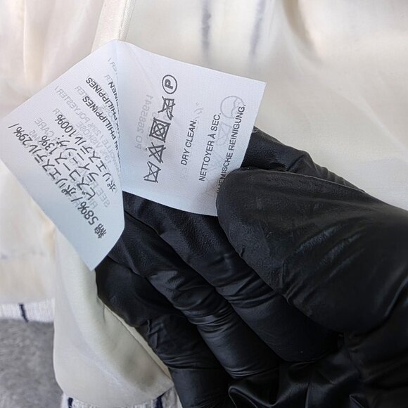 J Crew Blazer Womens Size 2 White Navy Windowpane Tweed One Button Jacket F0792 - Picture 15 of 16